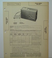 SAMS PHOTOFACT FOLDER 31-24 PHILCO RADIO MODEL UN6-550