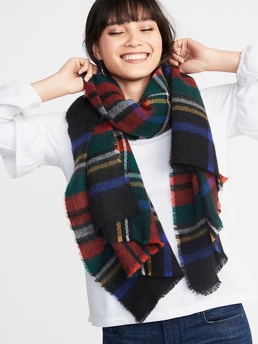Neu mit Etikett Old Navy lange Flanelldecke Schal Halstuch Stola kariert Tartan Pashmina - Bild 25 von 28