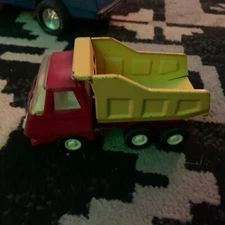 Vintage Tonka 5" Metal Dump Truck Vehicle Red/Yellow 55010 Tiny Tonka #op/hp