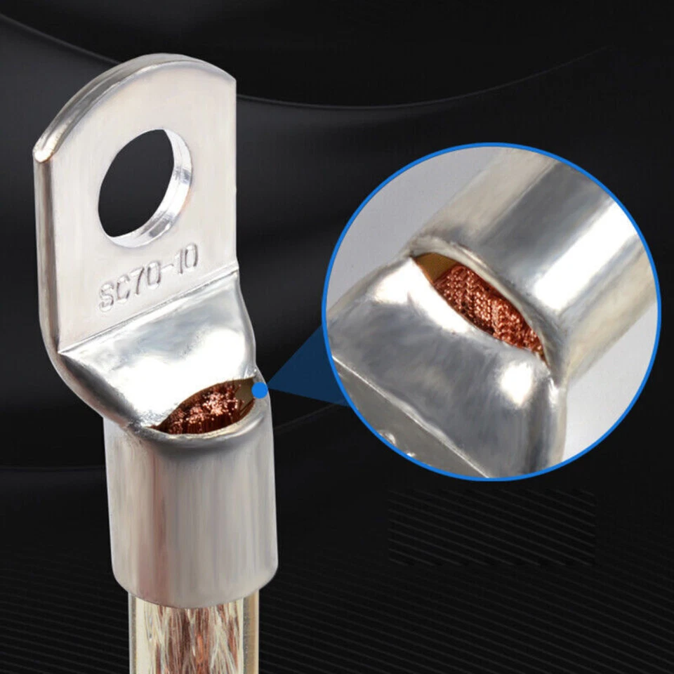 140 peças porcas de cabo anel de cobre crimpagem terminal/alicate conectores de fio de bateria de carro - Imagem 4 de 4