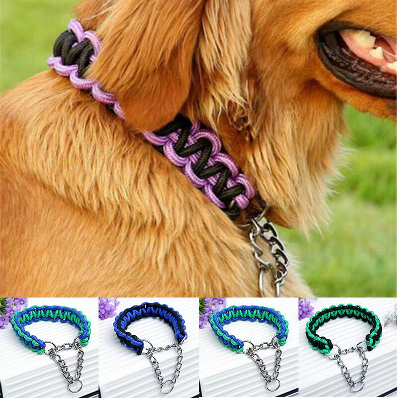 Large Safety Nylon Collars Medium Choker Dogs Supply Chain Training Dog