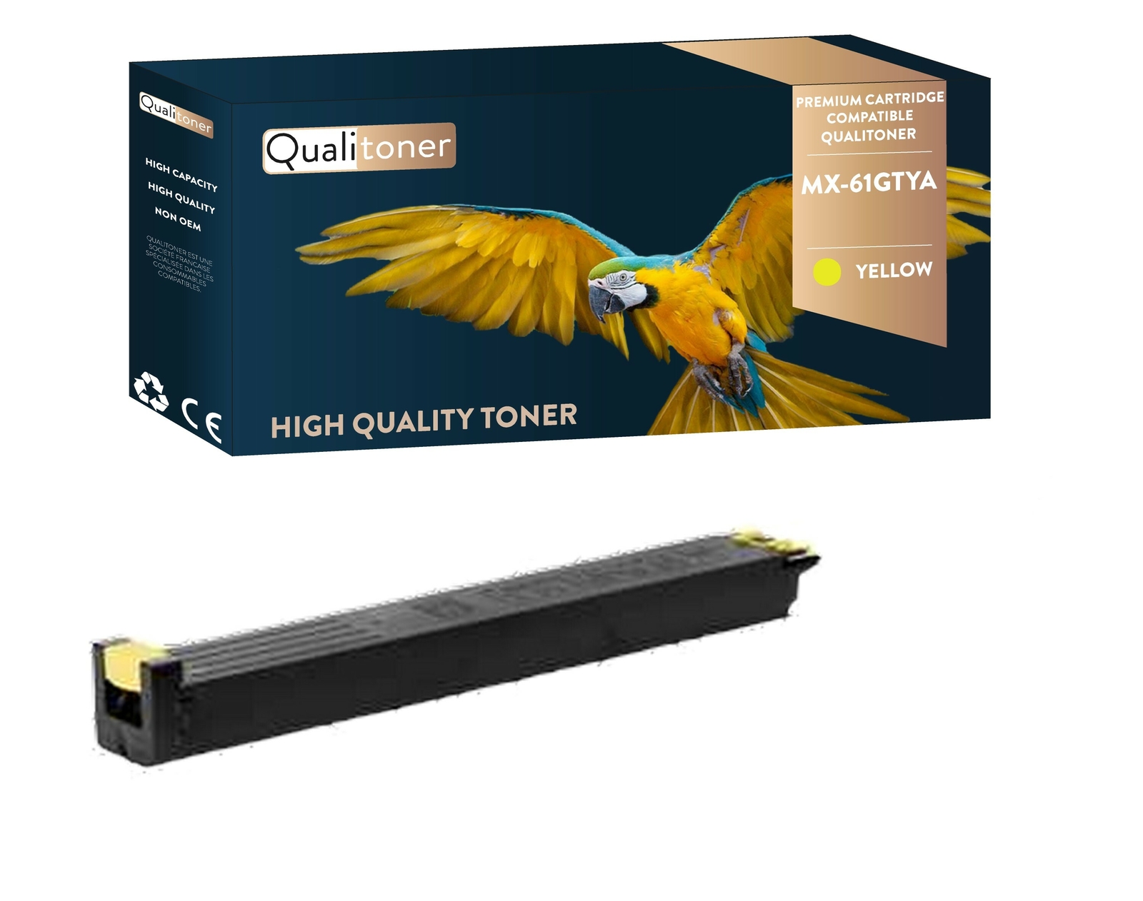 Toner SHARP MX61GTYA Jaune solution contre les impressions ternes au bureau