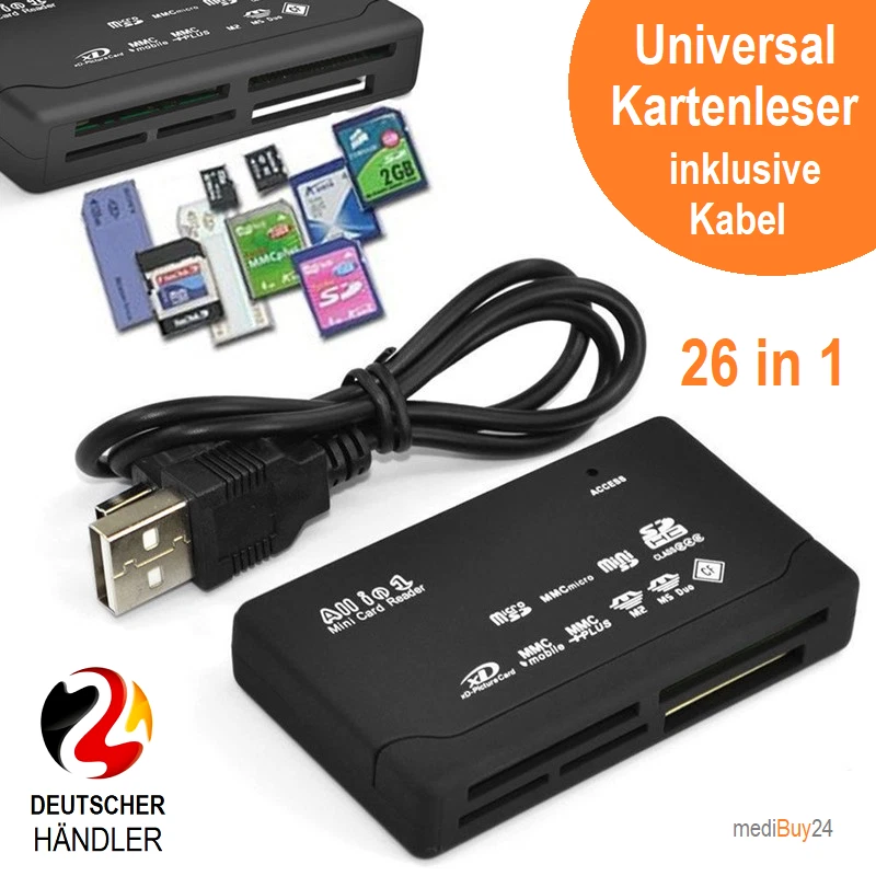 Kartenleser Micro SD USB C Kartenlesegerät Speicherkarten CF XD MS SDHC MMC M2 ✅ - Bild 3 von 3