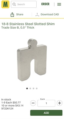 Trinity Brand Industries - Metal Shim Stock: Roll, 0.0150" Thick, 50