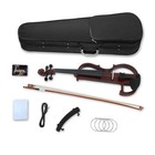 A 4-string Electric Violin with Silent Finish, with Sophisticated Wine Red Hue