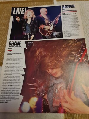 Vintage DEICIDE ERIC BRIAN HOFFMAN / RUDY SCHENKER SCORPIONS A4 RAW CLIPPING