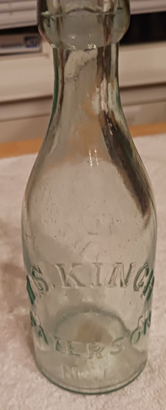 W.S. Kinch Soda Bottle Patterson, NJ