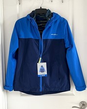 Eddie Bauer Boys Youth Lone Peak 3-in-1 Blue Jacket Outerwear Large L - 14/16