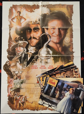HOOK Kinoplakat + 12 Aushangfotos DISNEY PETER PAN Dustin Hoffman Robin Williams