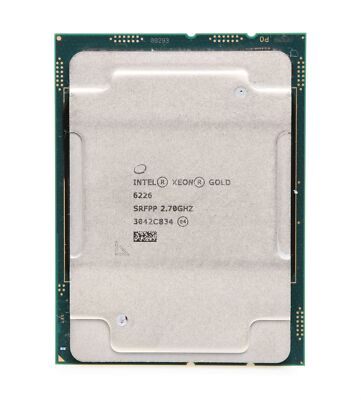 Intel Xeon Gold 6226 CPU 12-Core 2.70 GHz Socket 3647 (4S), 125 Watt TDP - SRFPP