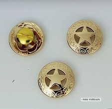 TAATS 28mm Western Texas Star Conchos Solid Brass Leathercraft rivet stud Punk