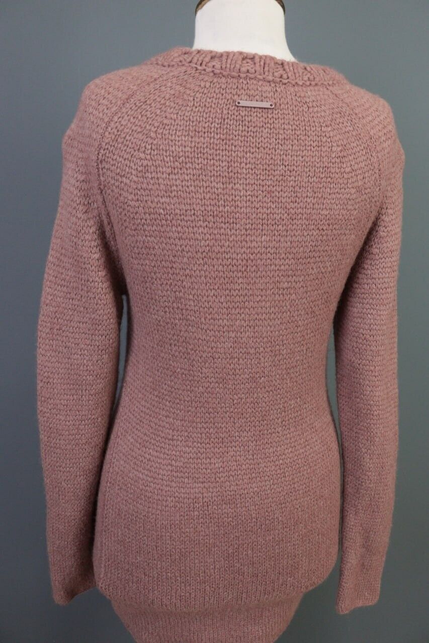 BURBERRY BRIT Pink Wool Knit Long Sleeve A-Line S… - image 12