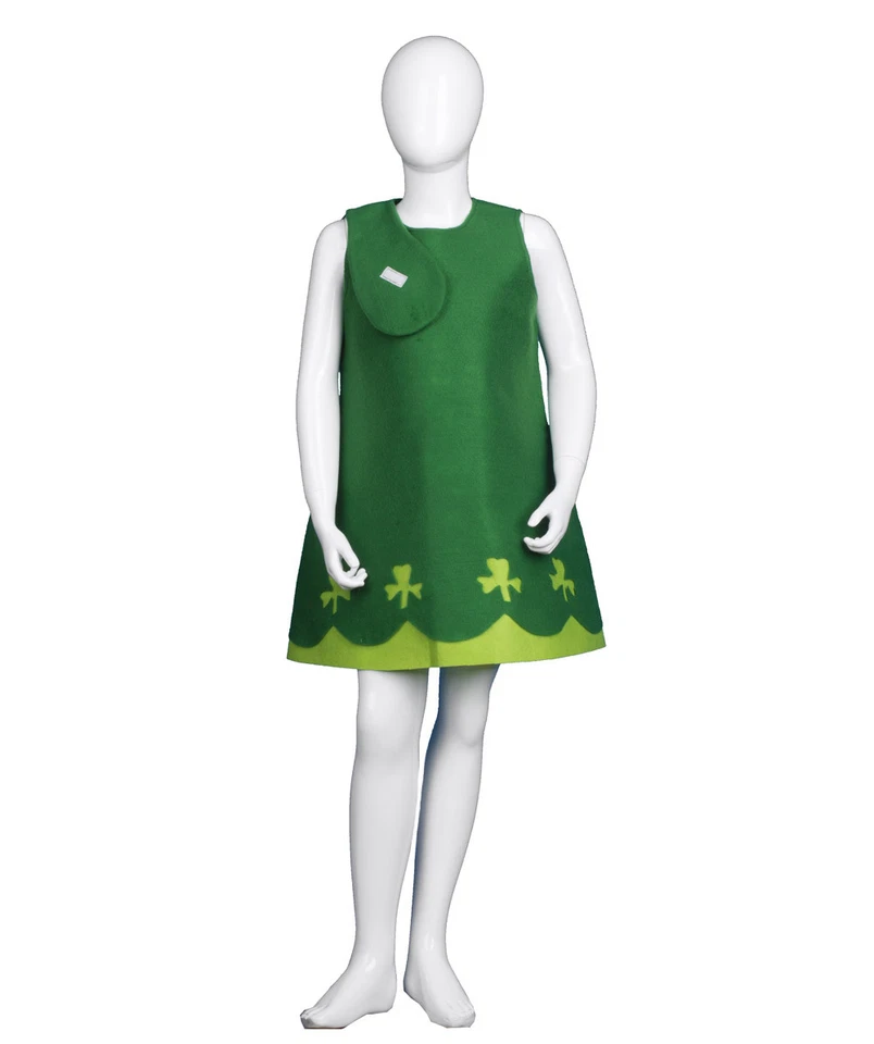 Trolls Amapola Día de San Patricio Juegos con disfraces Fiesta Niño Disfraz Vestido Verde HC-506 Foto 2 de 4