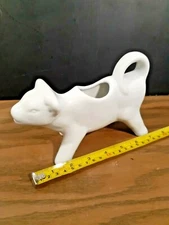  Over and Back Porcelain White Cow calf Creamer pitcher country  kitchen Farm 