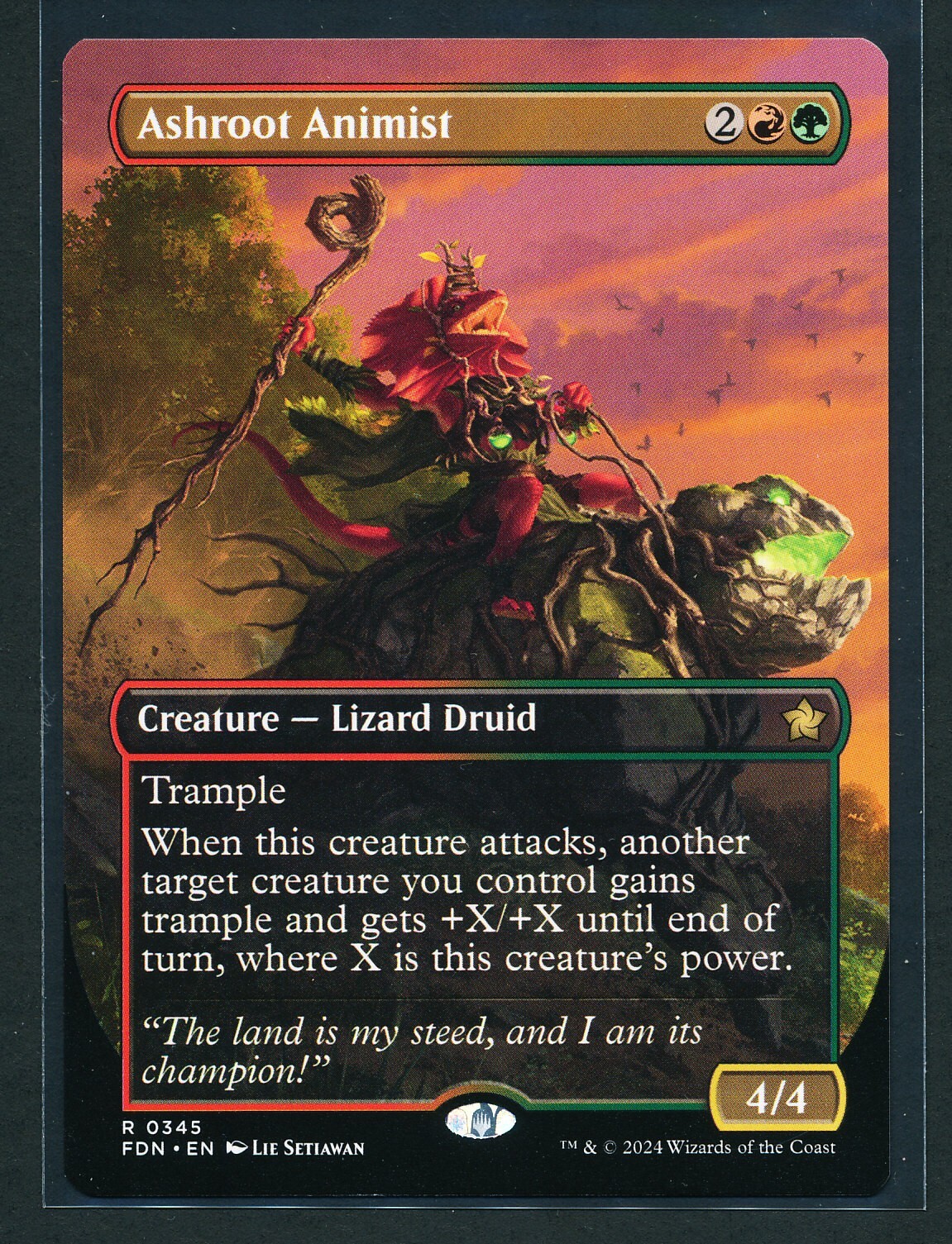 Ashroot Animist - Borderless - MTG Magic 2024 Foundations NM/M