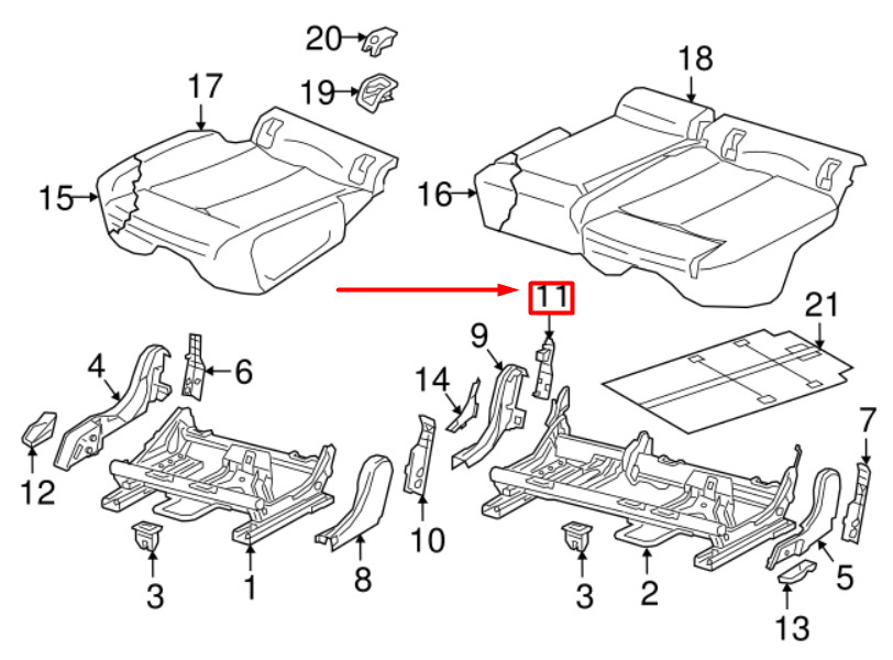 Garniture de siège arrière gauche Audi Q5 80A 80A883317B4Pk