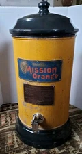 Antique 1920's Mission Orange Soda Fountain Drink Dispenser Large Complete