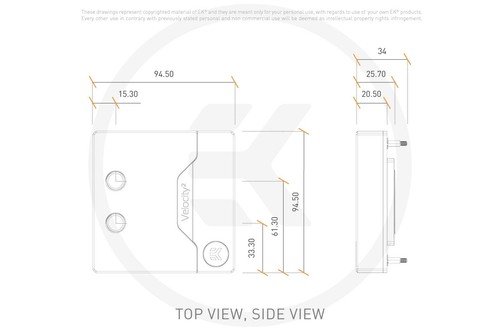 EKWB Velocity 2 CPU Water Block 1700 D-RGB and Clear Coolant, Ni/Acetal - Picture 4 of 7
