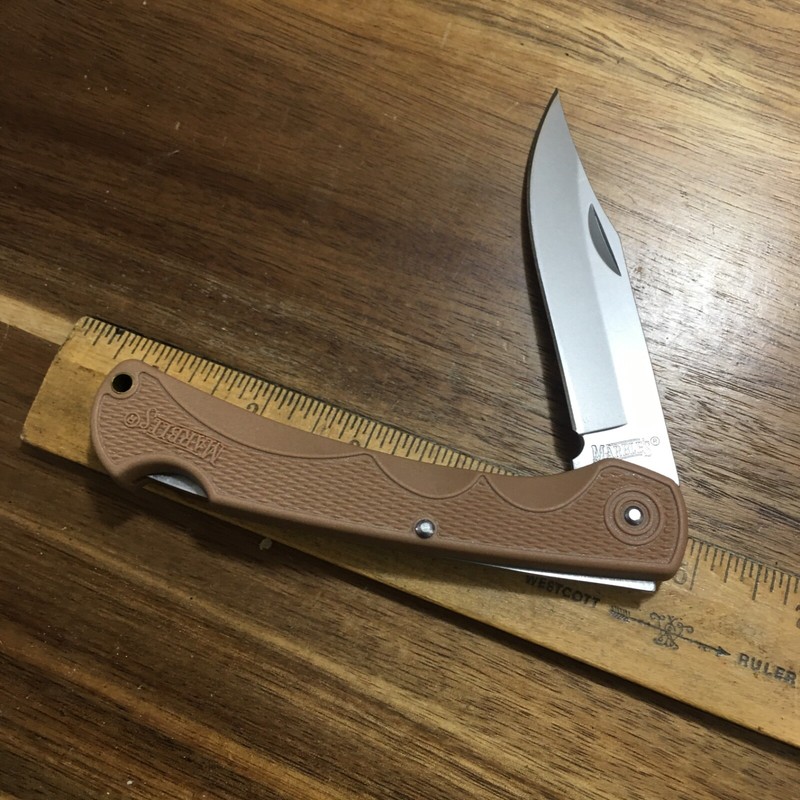 Marbles Folding HUNTER 110 LOCKBACK DESERT TAN DEER HUNTING KNIFE XX   NB 4566