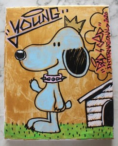 Snoopy Art Street Art Pop Art Urban Art Peinture Acrylique 30x24cm Originale Ebay