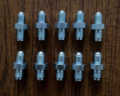 10pcs Steel Brake Adapter Fittings 3AN -3 AN3 to M10 x 1.0 (Metric 10mm)