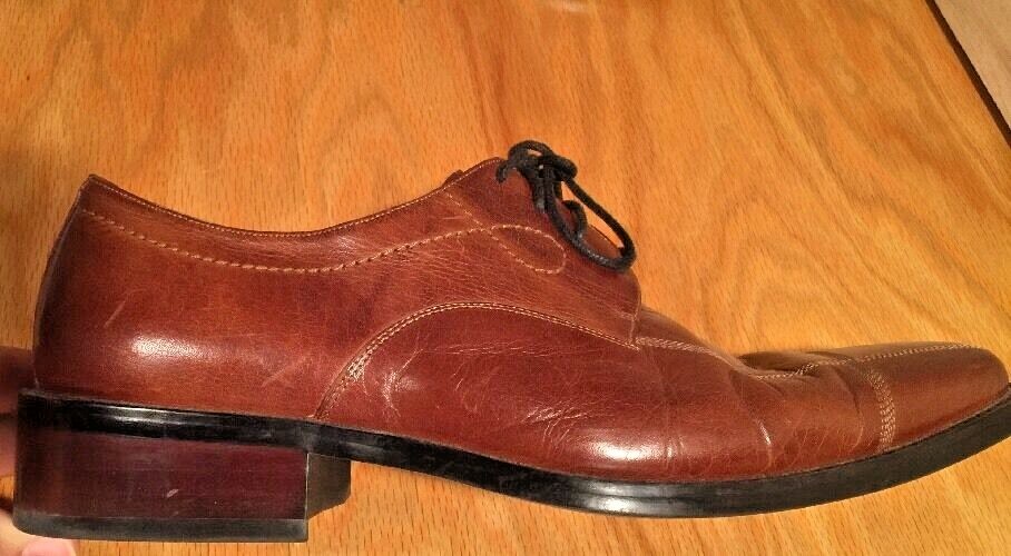 Hand Made Leather Shoes Square Toe Ravello Men\'s Size 42, 10 1/2 US Brown Italy Hand Made Leather Shoes Square Toe Ravello Men main image 3