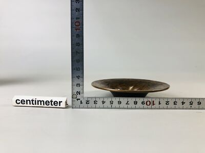Y7029 DISH Copper Chataku coaster set of 5 signed box Japan