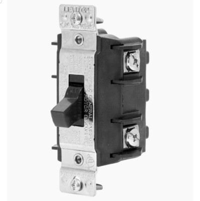  Leviton 30 Amp 600 Volt Industrial Grade Double Short Toggle Switch - Black 