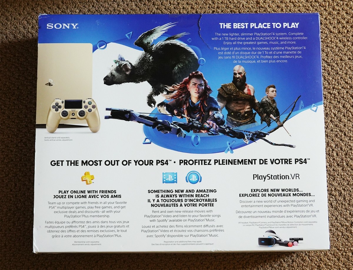 Nintendo Switch PS4 Limited edition 1TB Limited Edition Sony PlayStation 4 Slim 1TB Console - GOLD