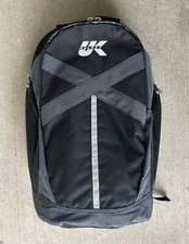 UK HALSEY BRITISH SAILMAKER, Logo Sailing or School Backpack, Black/Gray Nylon