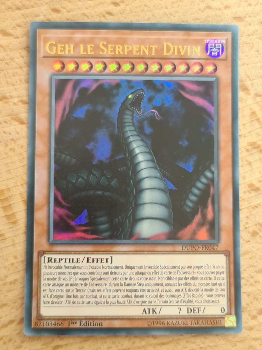 yugioh divine serpent geh deck Amazon.com: Yu-Gi-Oh! - Divine Serpent GEH - DUPO-EN047 - Ultra Rare - 1st  Edition