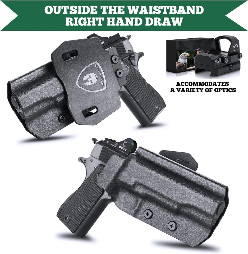 OWB Kydex Holster For 1911 5'' No Rail,Colt/Kimber/Springfield/S&W/Ruger/Taurus - Image 4 of 4