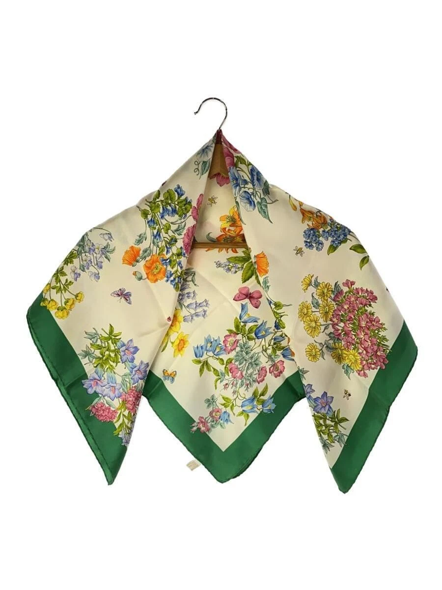 Echarpe femme GUCCI soie multicolore motif général fleur occasion
