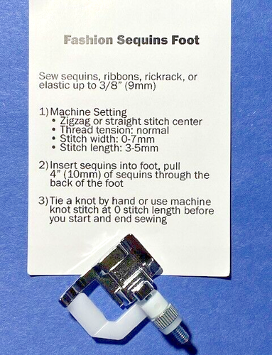 Sequins Ribbon Elastic Foot That Fit Kenmore Sewing Machine Many Models - Picture 2 of 5