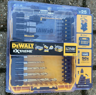 DeWALT DT70735T Toughcase TStak Compatible Bit und Bohrer-Set 25-tlg DT70735T-QZ