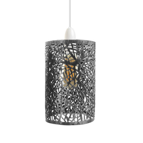 Metal Cylinder Easy Fit Lampshade Ceiling Pendant Light Shade Wire Cage Lighting - Picture 53 of 150