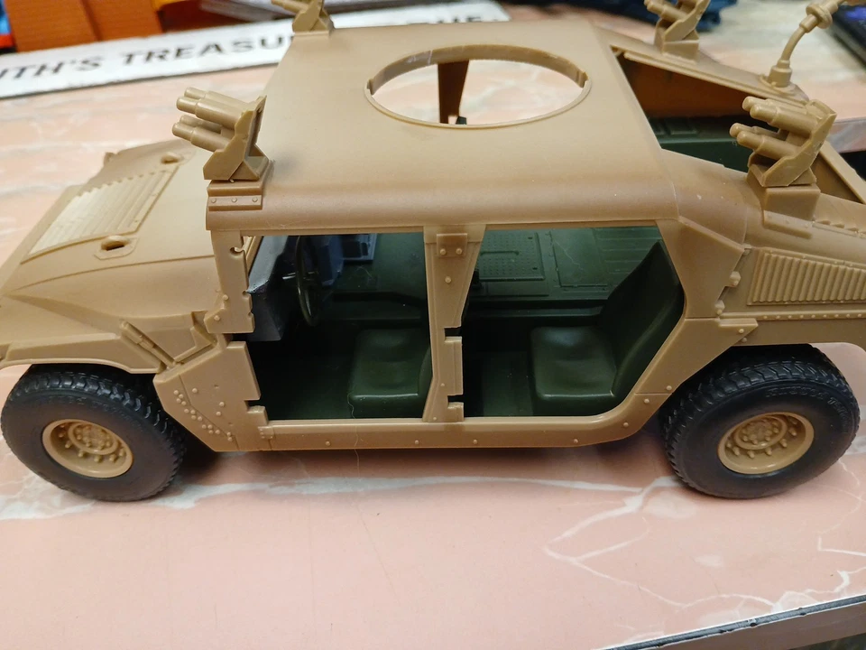 Camión de juguete Humvee 2001 caja azul 10" camuflaje militar todoterreno como está Foto 2 de 4