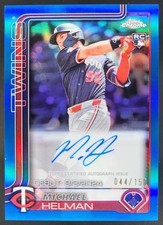 2025 Topps Chrome Update Michael Helman Rookie Debut Auto Blue /150 RC Twins DD5