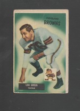 1955 Bowman Football Card #37 Lou Groza-Cleveland Browns poor Card