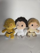 Star wars Plush Lot c3po Leia Skywalker characters plushie 3 saga