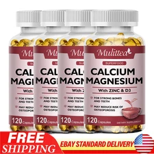 Calcium Magnesium Zinc Plus Vitamin D3 For Bone Teeth Health Muscle Improvement