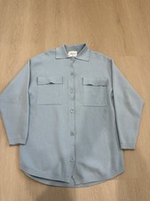 Wilfred Free Ronnie Sweater Light Blue Oversized Shirt Cardigan 2XS Aritzia