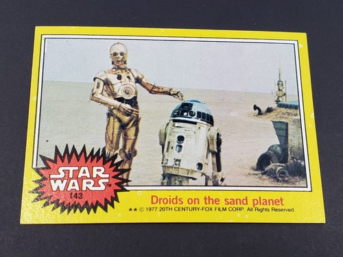 1977 Topps Star Wars #143 Droids on the sand planet