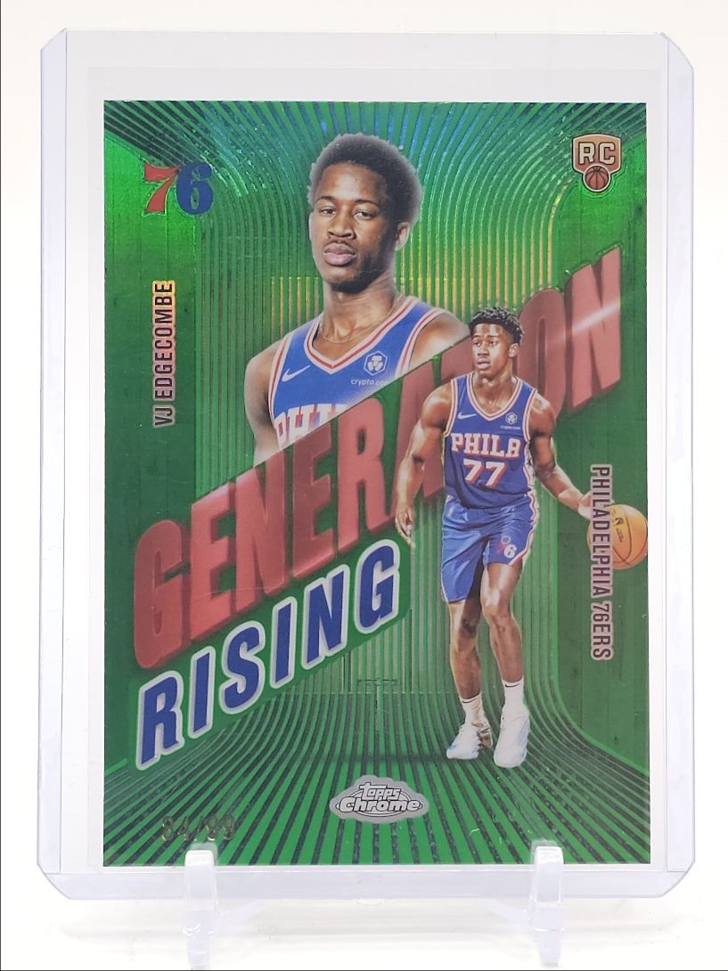 VJ EDGECOMBE 2025-26 TOPPS CHROME GENERATION RISING ROOKIE GREEN RC /99 Q3893