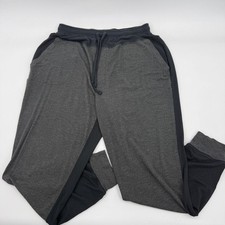 TOMMY JOHN Lounge Pajama Pant Mens Size M Grey Black Jogger Pull On Stretch