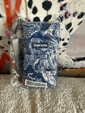 Supreme Puffer Neck Pouch Bag Blue Paisley FW22 Supreme New York 2022 Brand New