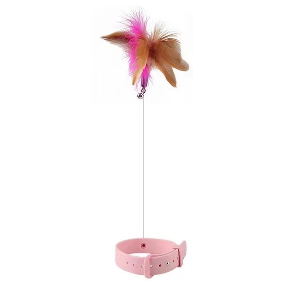 Funny Teaser Stick with Bell Pets Collar for Cats