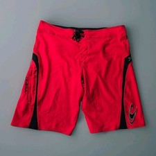 O'Neill Y2K SuperFreak Men's Size 38 Board Shorts Surf Swim Trunks Red Black