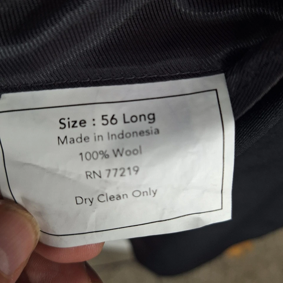 Traje Pronto Uomo 2 Piezas Hombre 56L 46X32 Negro Doble Ventilación Lana Foto 2 de 4