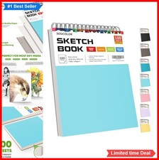 Sketch Book 9x12 100 Sheets 68lb Acid-Free Drawing Paper Spiral Bound Thick Pad